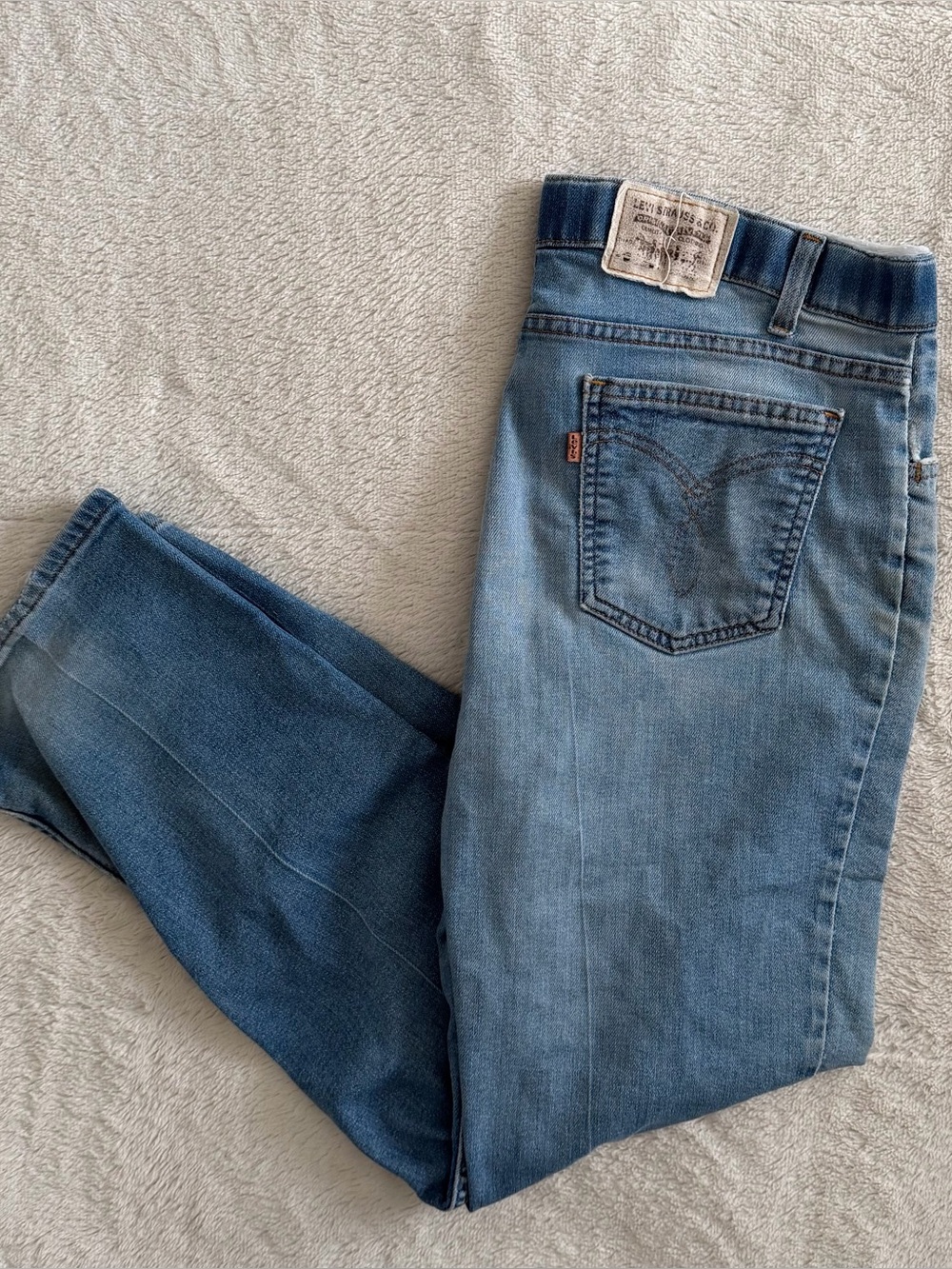Vintage Levis Action Jeans‎ Mens 36x29 Blue Denim Orange Tab 90's Made In USA